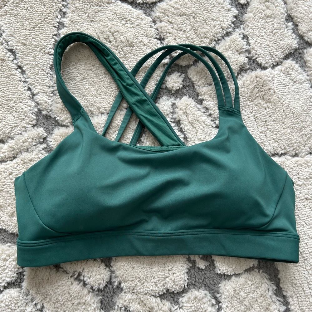 Athleta Green Strappy Sports Bra